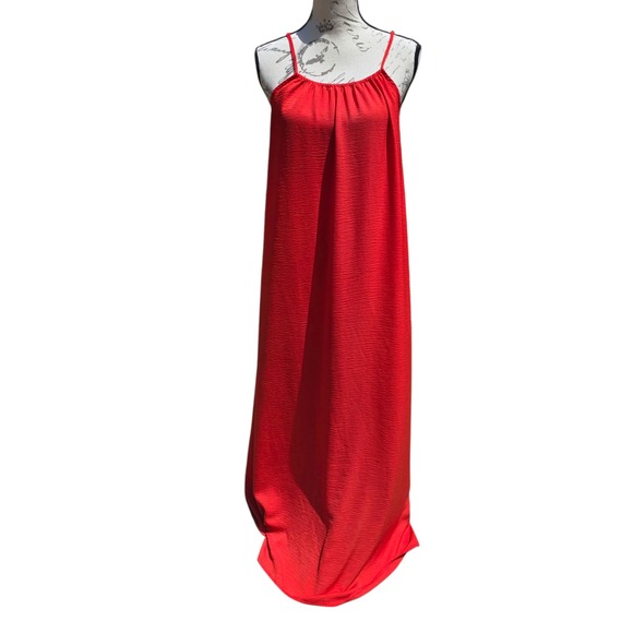 Prologue Red Maxi Dress Sleeveless Casual‎ Summer Sun Dress Womens Medium - Picture 1 of 8